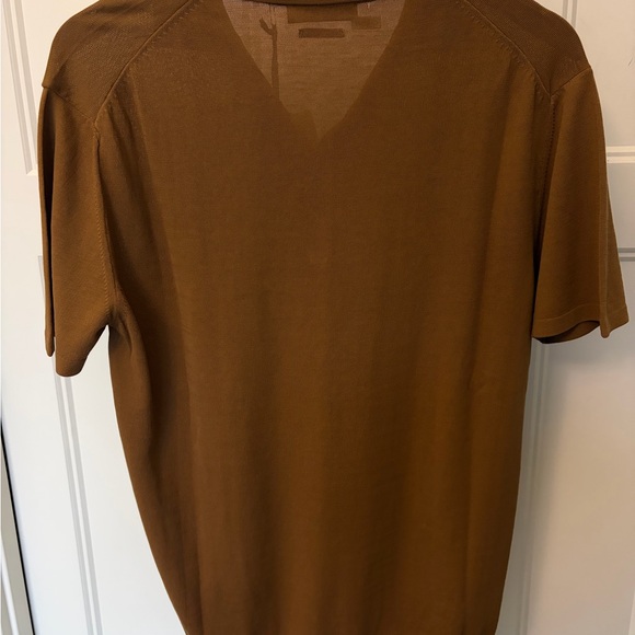 Daniele Fiesoli Men's Tan Polo Shirt. Dry Cotton - Picture 5 of 6